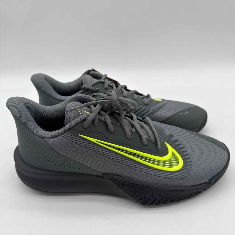 Nike Precision VII 7 Smoke Grey Voly Black Men 11 Basketball Shoes HJ9153-004